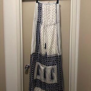 Elegant Paisley Print Maxi Skirt